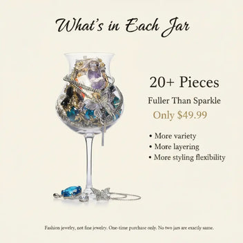 Dreamy Gem Mystery Jewelry Glass – 20+ Crystal & Butterfly Surprise Pieces | MystiBox