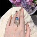Blue Sapphire Crystal Cocktail Ring from MystiBox photo 1