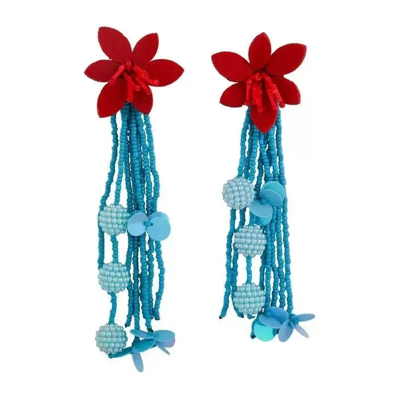 Boho Floral Beaded Drop Earrings from MystiBox photo 5