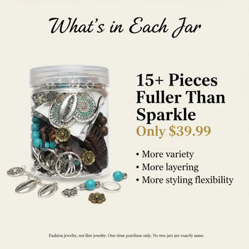 Boho Soul Mystery Jewelry Jar – 15+ Turquoise, Shell & Silver Surprise Pieces | MystiBox