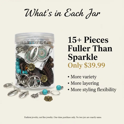 Boho Soul Mystery Jewelry Jar – 15+ Turquoise, Shell & Silver Surprise Pieces | MystiBox