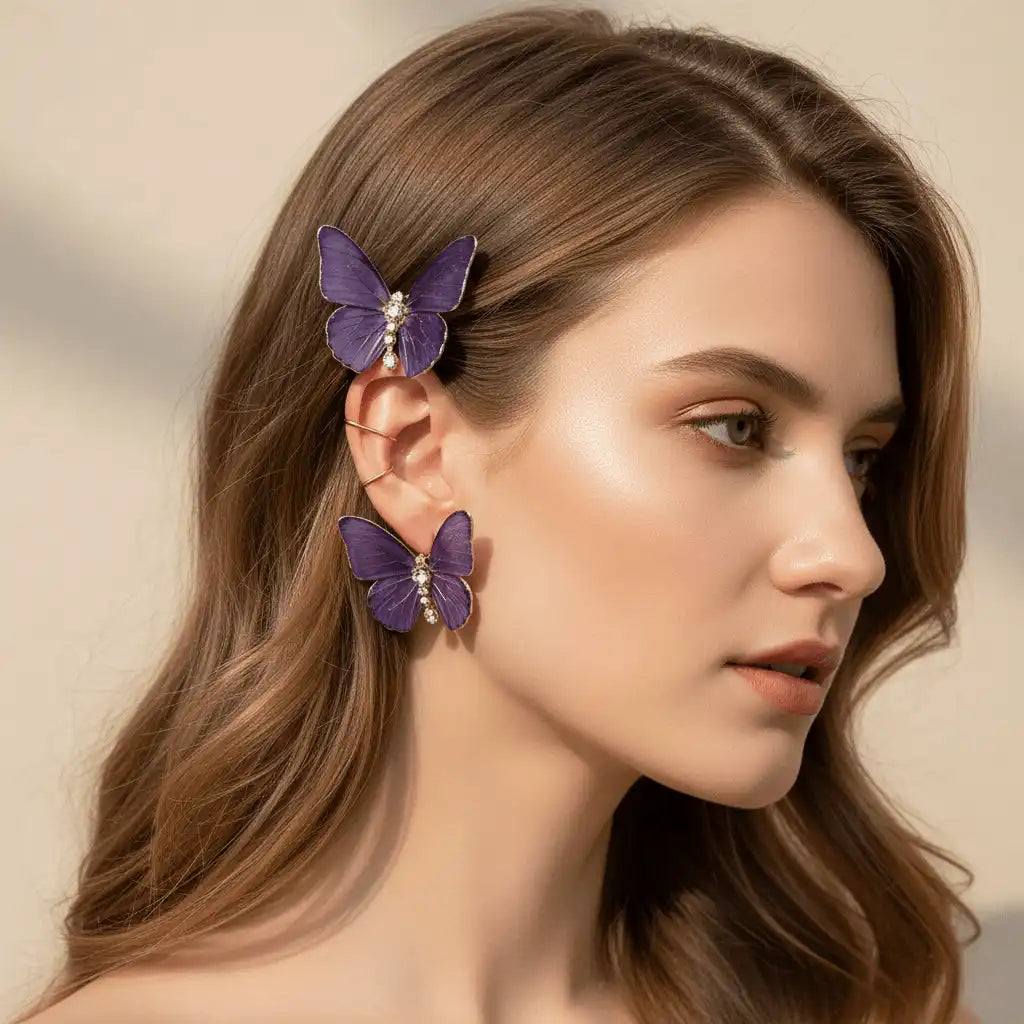Butterfly Hair Clip – Pearl & Crystal Detail from MystiBox photo 3