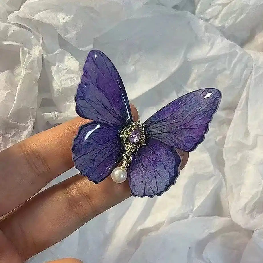 Butterfly Hair Clip – Pearl & Crystal Detail from MystiBox photo 5
