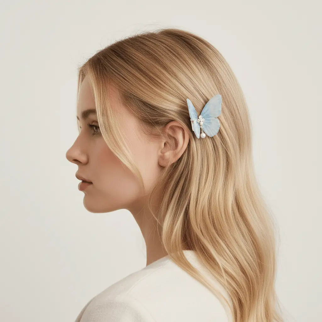 Butterfly Hair Clip – Pearl & Crystal Detail from MystiBox photo 1