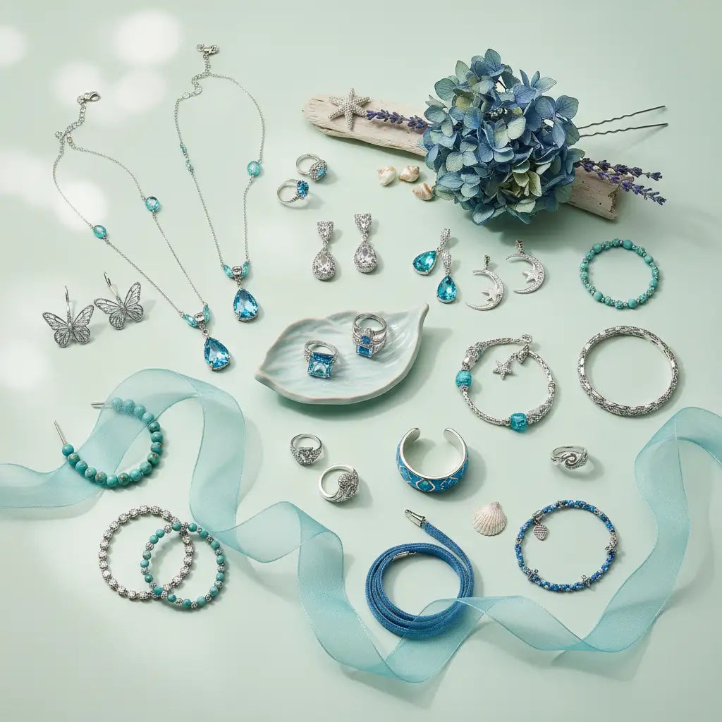 Ocean Pearl Mystery Jewelry Jar – 25+ Shell & Aqua Gem Surprise Pieces | MystiBox