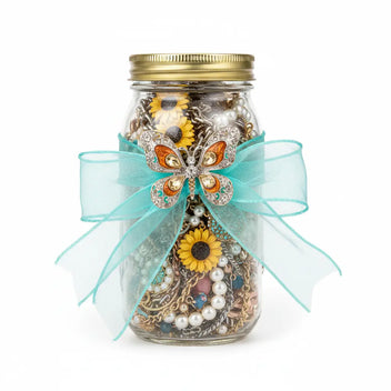 Floral Romance Mystery Jewelry Jar – 40+ Rose, Gold & Charm Surprise Pieces | MystiBox