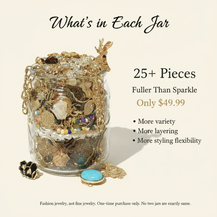 Glow – 25+ Piece Jewelry Surprise Jar curated jewelry surprise jar photo 2