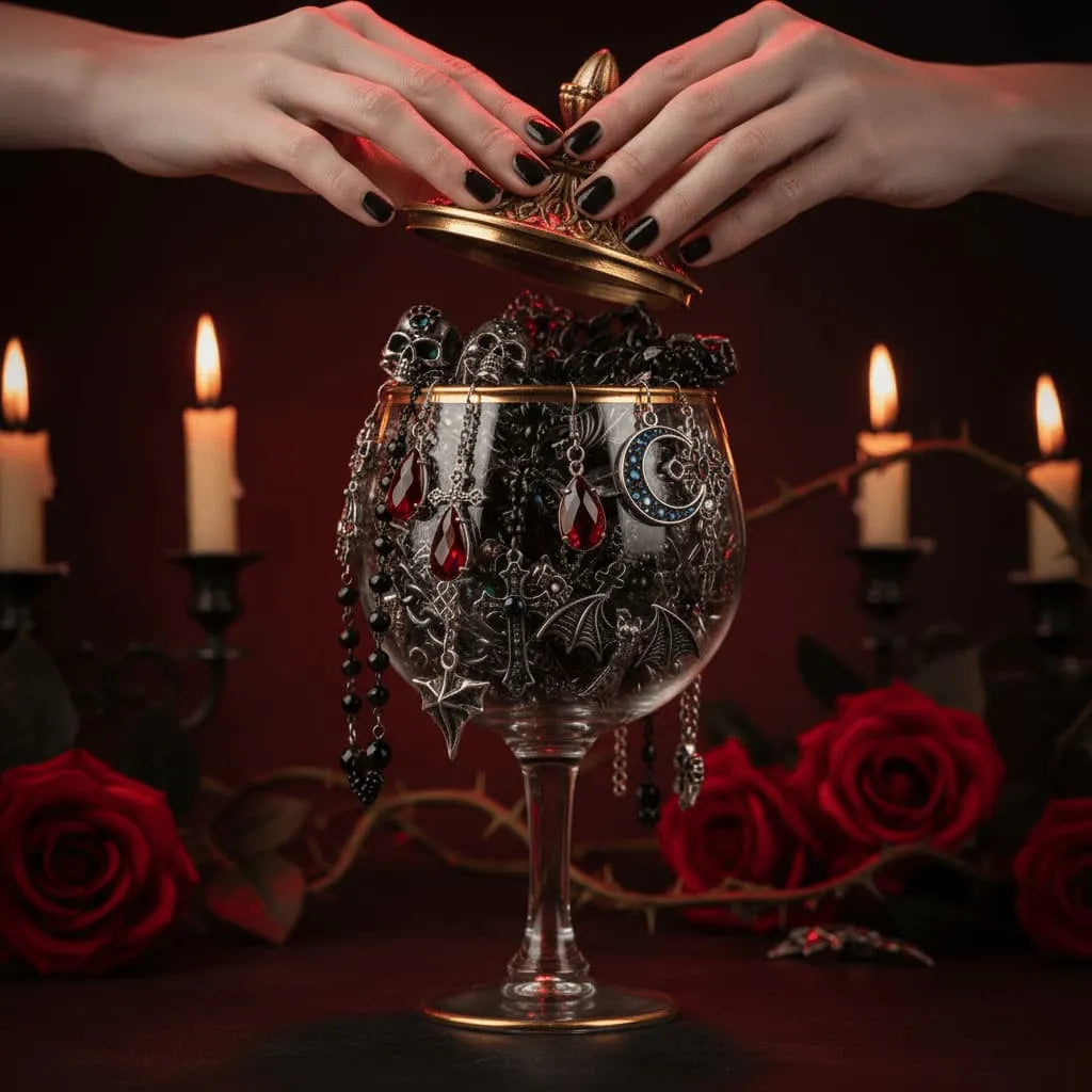 Vampire Chalice – 30-Piece Gothic Jewelry Gift Set gothic jewelry gift set photo 5