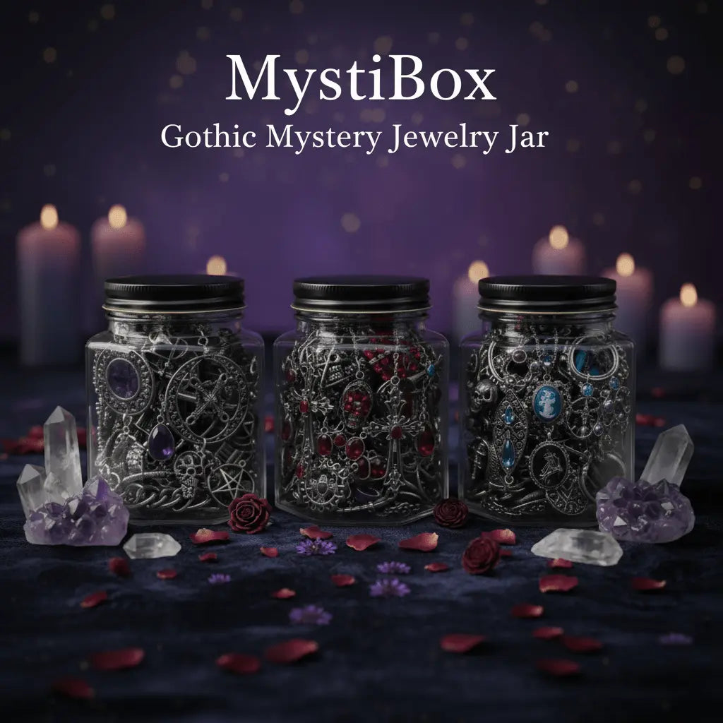 Dark Romance Color Edition – Gothic Jewelry Surprise Jar gothic jewelry gift set photo 1