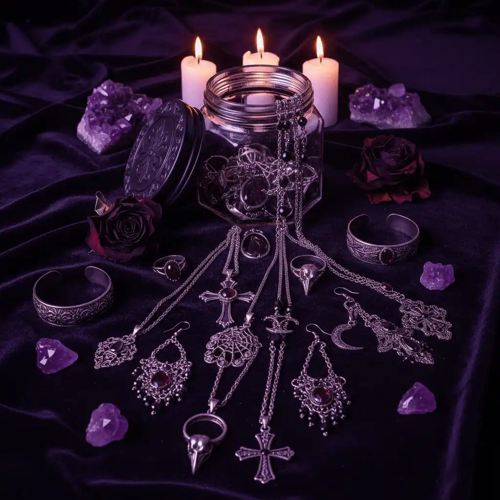 Dark Romance Color Edition – Gothic Jewelry Surprise Jar gothic jewelry gift set photo 2