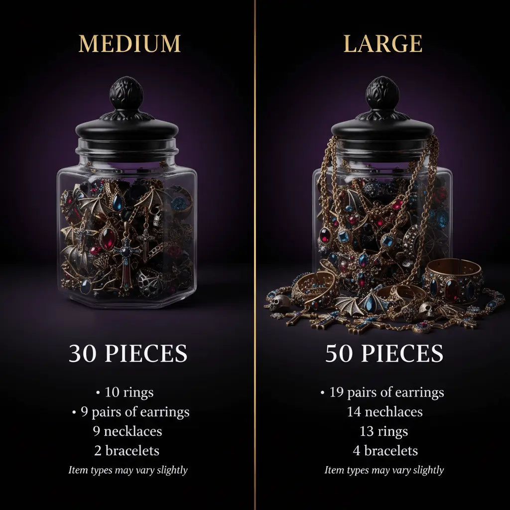 Dark Romance Color Edition – Gothic Jewelry Surprise Jar gothic jewelry gift set photo 3