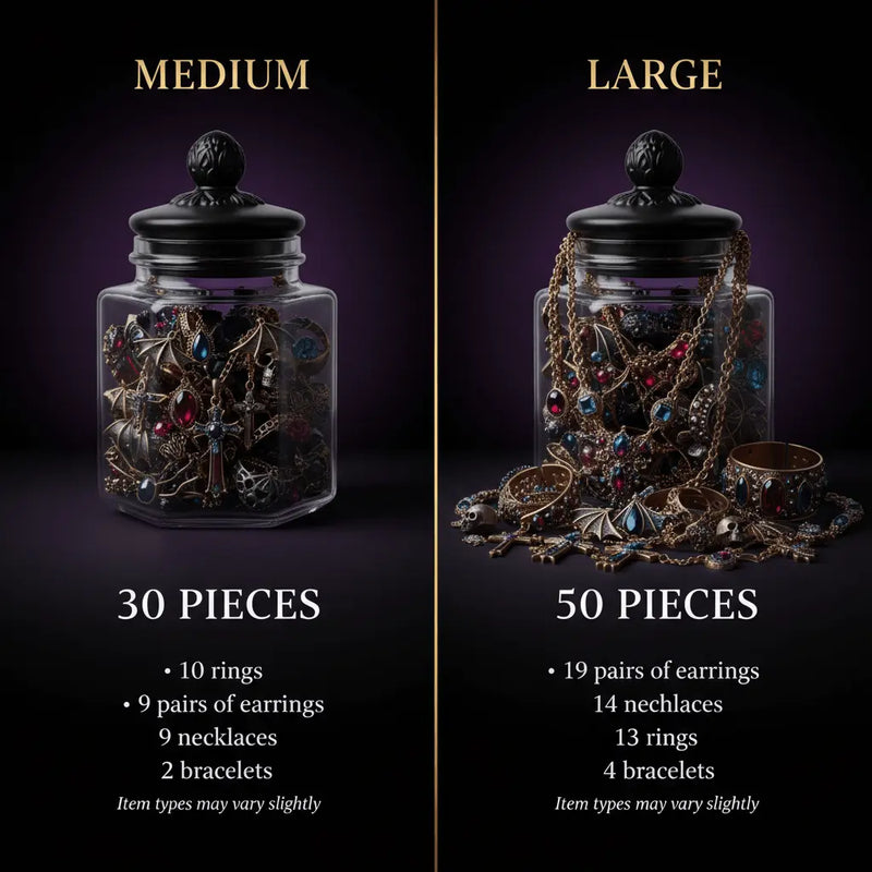 Dark Romance Color Edition – Gothic Jewelry Surprise Jar gothic jewelry gift set photo 3