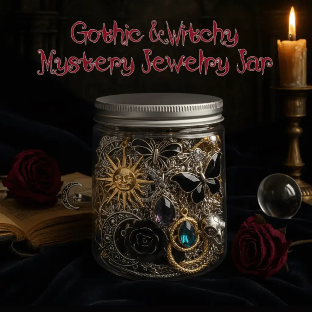 Dark Romance – Gothic & Witchy Jewelry Jar gothic jewelry gift set photo 3