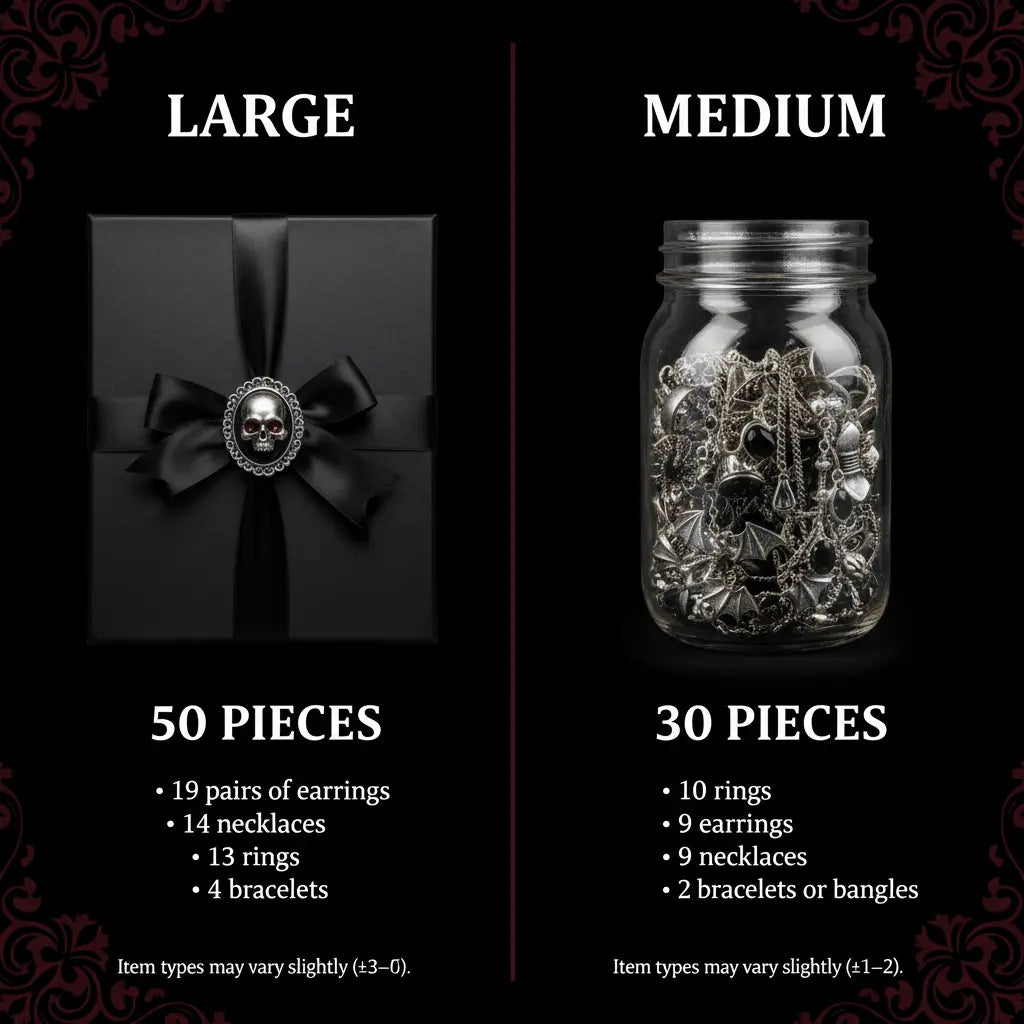 Dark Romance – Gothic & Witchy Jewelry Jar gothic jewelry gift set photo 2