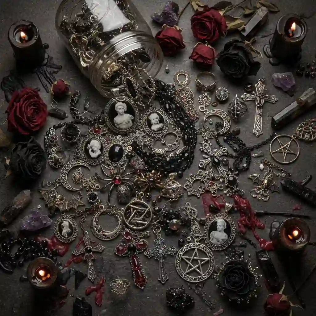 Dark Romance – Gothic & Witchy Jewelry Jar gothic jewelry gift set photo 6