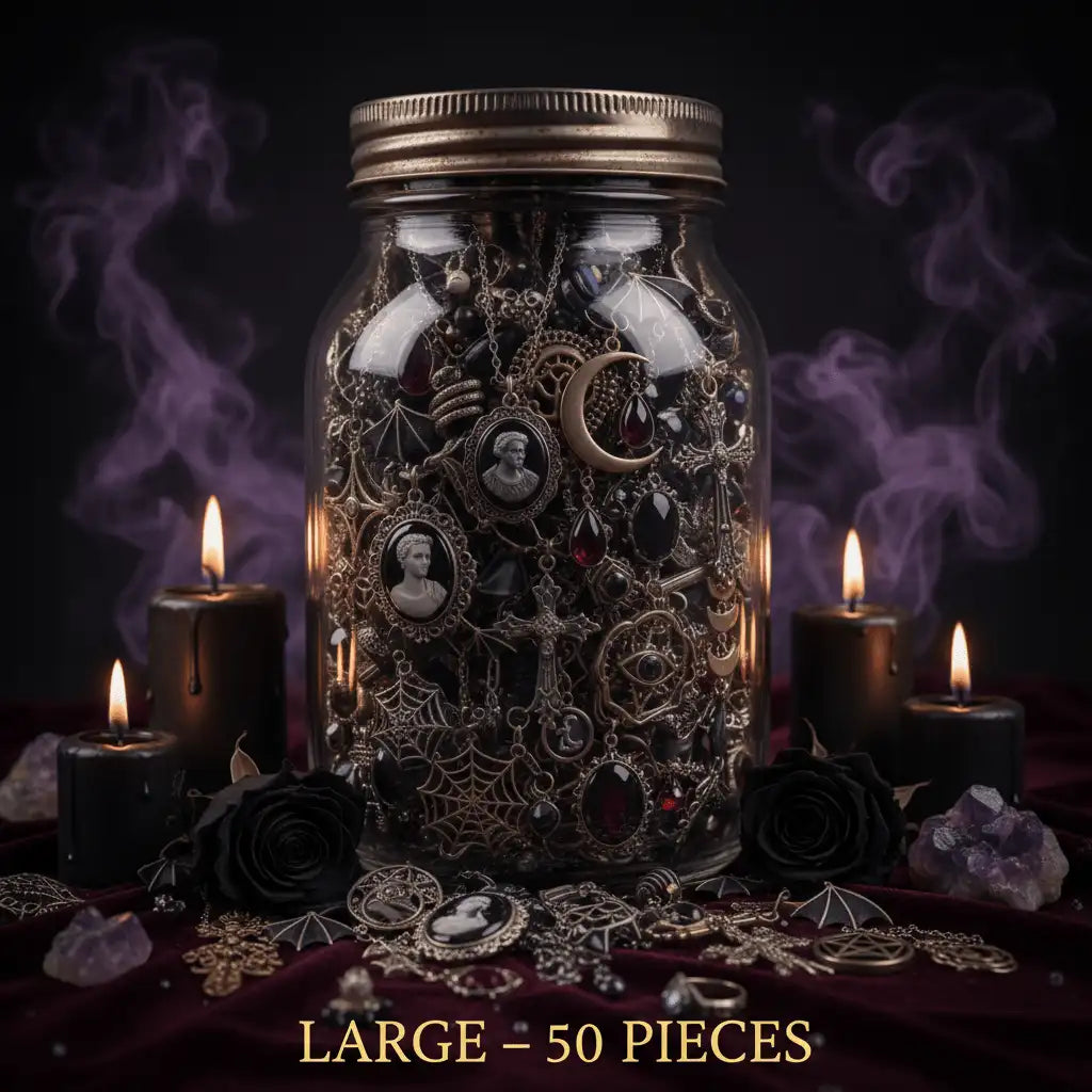 Dark Romance – Gothic & Witchy Jewelry Jar gothic jewelry gift set photo 4