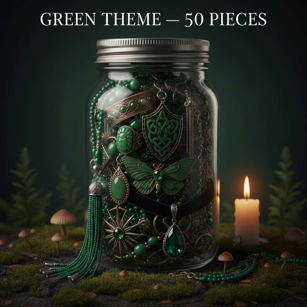 Gothic Witchy Mystery Jewelry Jar – Color Theme