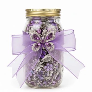 Floral Romance Mystery Jewelry Jar – 40+ Rose, Gold & Charm Surprise Pieces | MystiBox