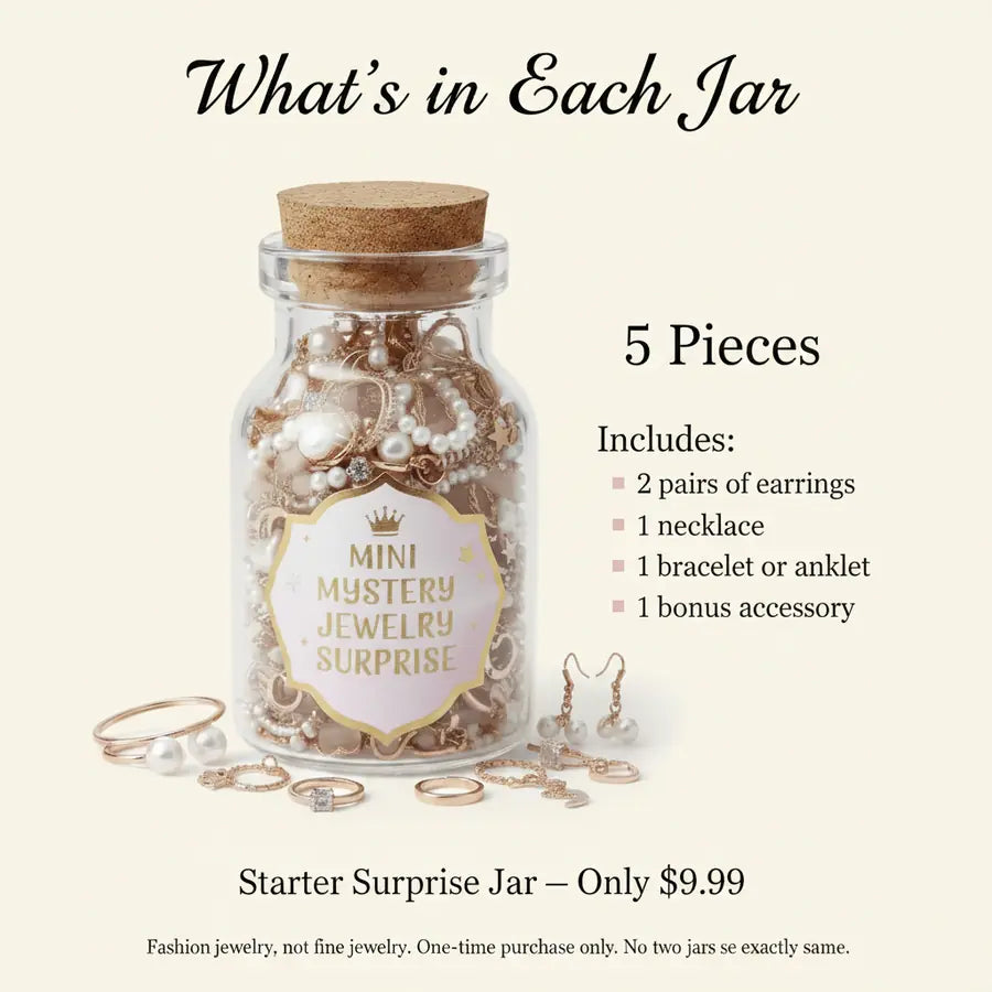 Mini – 5-Piece Jewelry Surprise Jar curated jewelry surprise jar photo 2