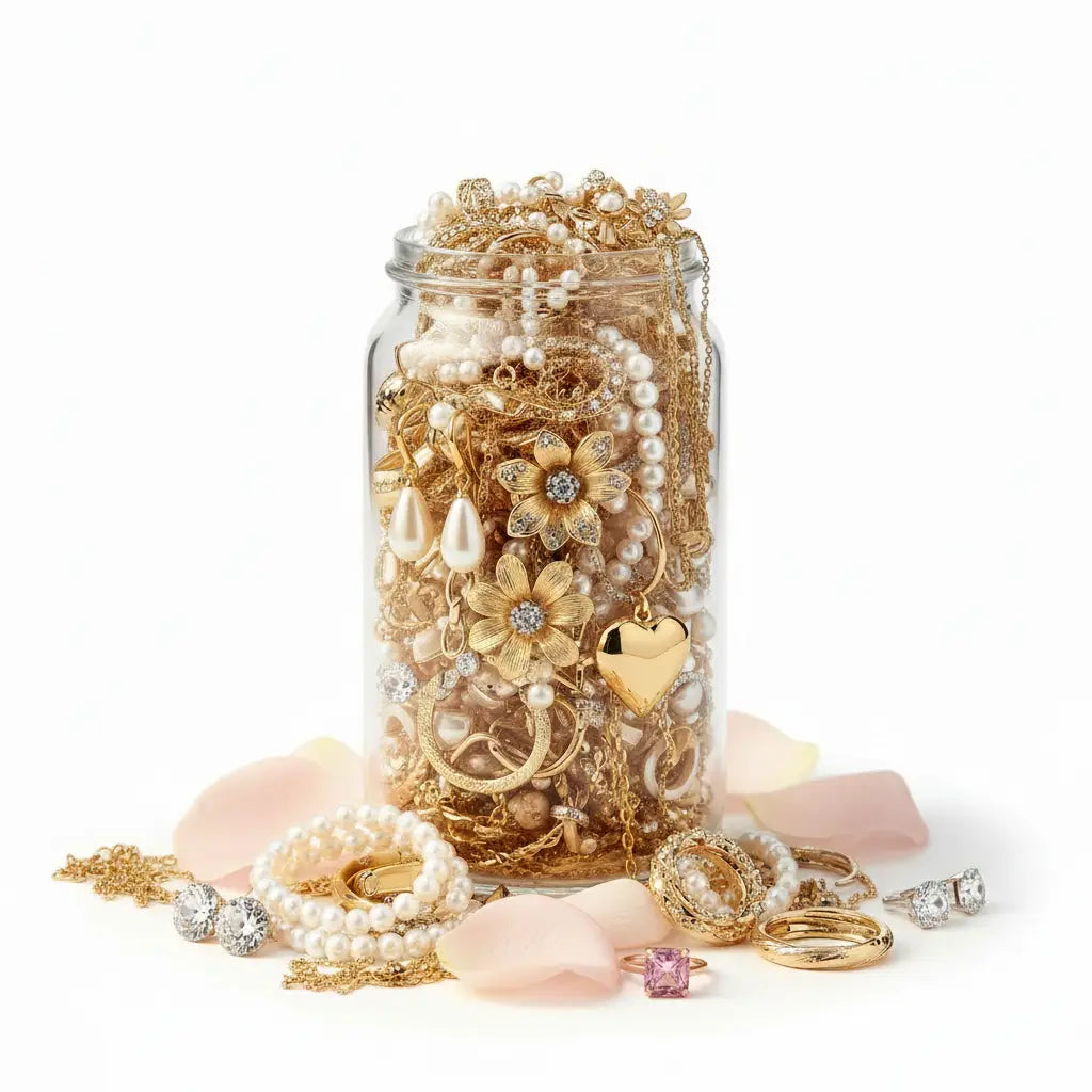 Mother's Day Edition – 28+ Piece Jewelry Surprise Jar curated jewelry surprise jar photo 1