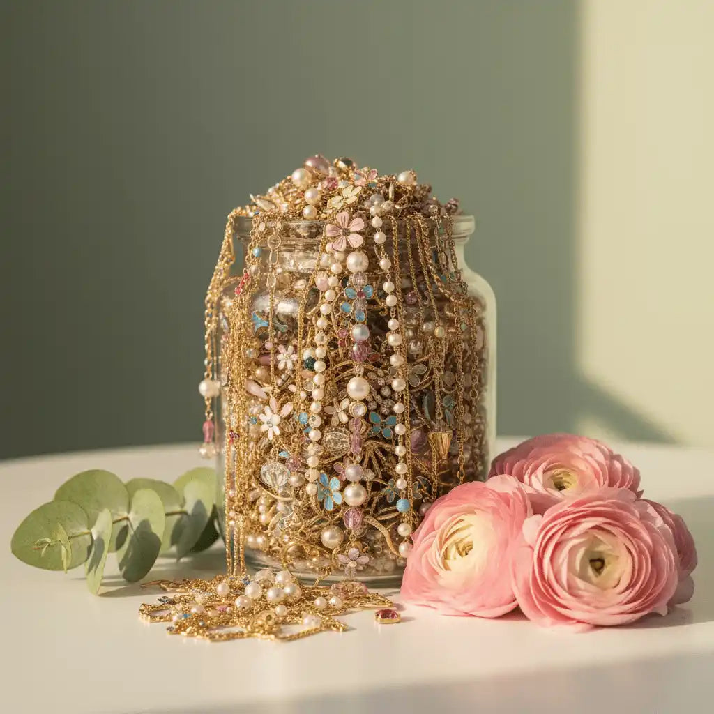 Spring Edition – 28+ Piece Jewelry Surprise Jar curated jewelry surprise jar photo 2