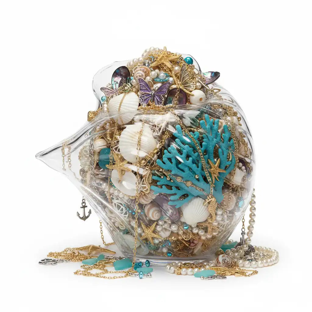 Ocean Shell Mystery Jewelry Jar – 25+ Surprise Coastal Style Pieces | MystiBox