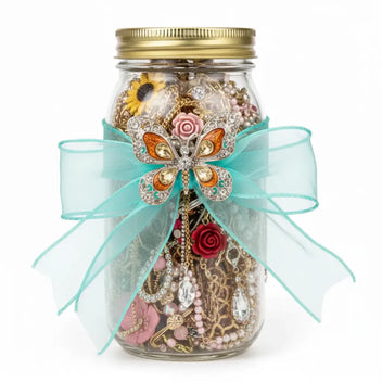 Floral Romance Mystery Jewelry Jar – 40+ Rose, Gold & Charm Surprise Pieces | MystiBox