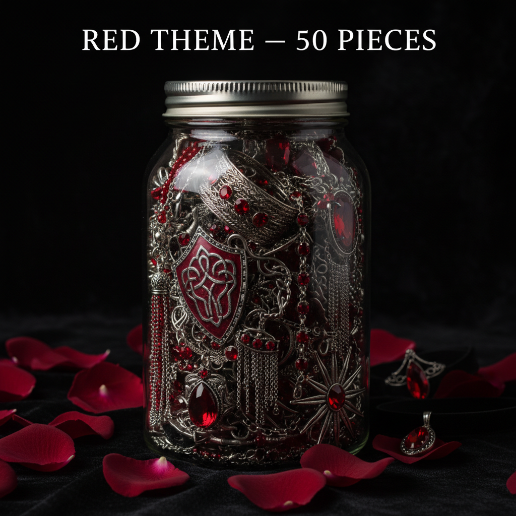 Gothic Witchy Mystery Jewelry Jar – Color Theme