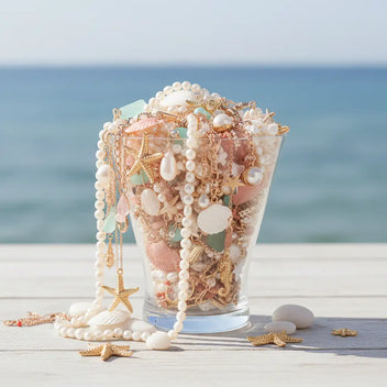 Ocean Shell Mystery Jewelry Jar – 25+ Surprise Coastal Style Pieces | MystiBox