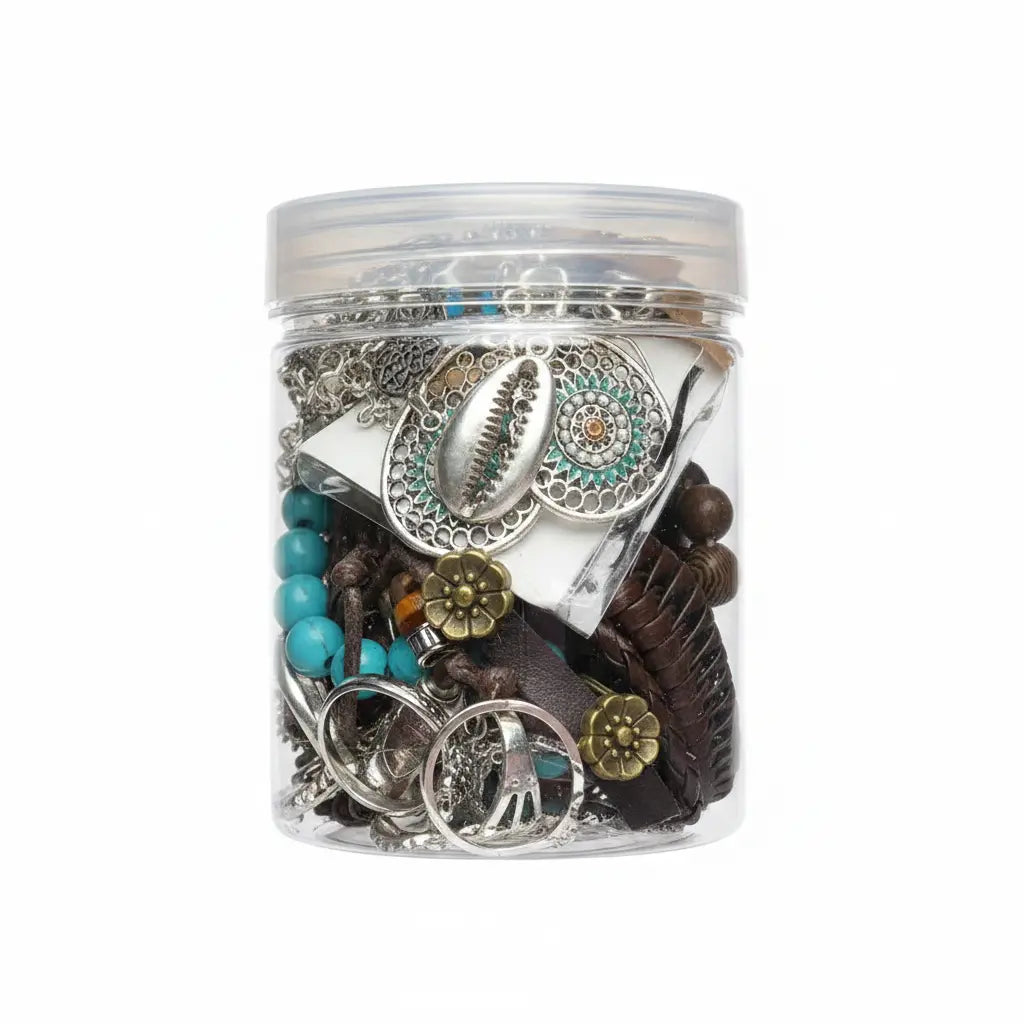 Boho Soul Mystery Jewelry Jar – 15+ Turquoise, Shell & Silver Surprise Pieces | MystiBox