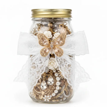 Floral Romance Mystery Jewelry Jar – 40+ Rose, Gold & Charm Surprise Pieces | MystiBox